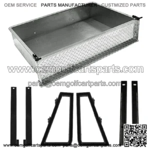Aluminum Cargo Box Kit for Yamaha Drive2 (2017-Up) Golf Cart Models