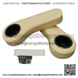 EZGO/Club Car/Yamaha Golf Cart Rear Seat Arm Rest Cushion Cupholder (BUFF)