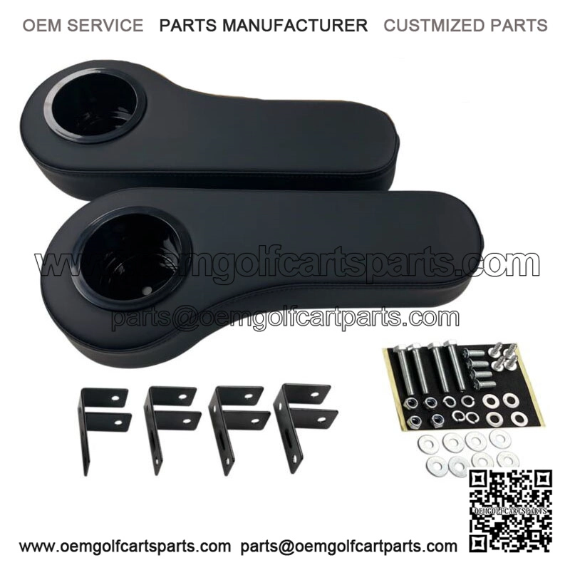 Pair Of 2 Golf Cart Arm Rest Drink Cup Holder For EZGO/Club Car/Yamaha Rear Seat