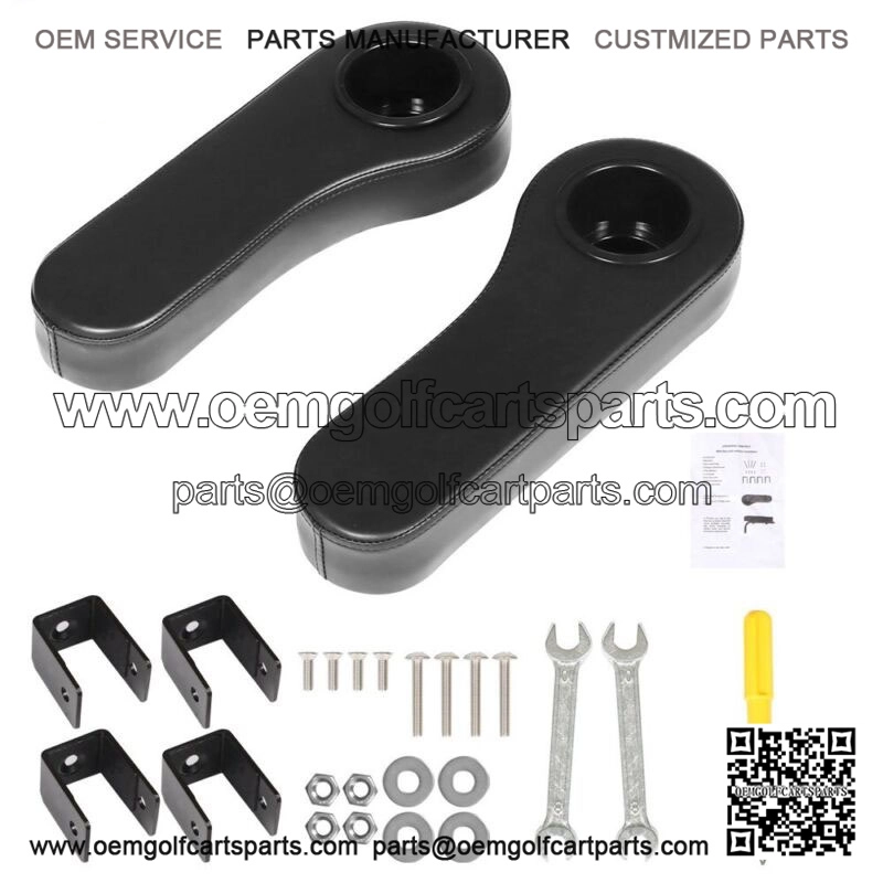 Golf Cart Armrest with Cup Holder Fits For EZGO Club Car Yamaha Black/Beige/Gray