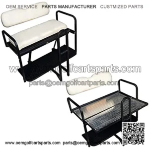 Performance Plus Carts Club Car Precedent Golf Cart Rear Back Seat Kit - Factory Off White