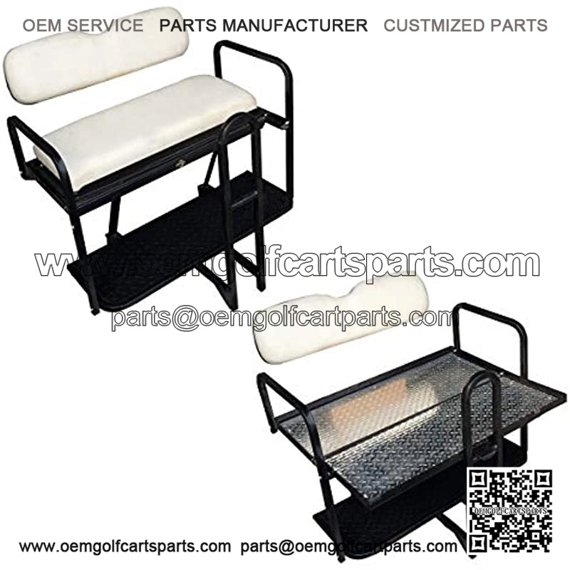Performance Plus Carts Club Car Precedent Golf Cart Rear Back Seat Kit - Factory Off White