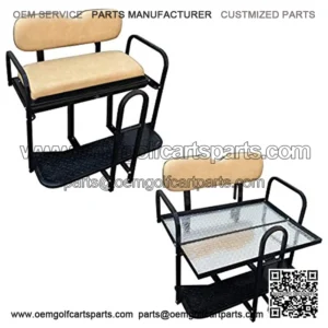 Performance Plus Carts TXT Golf Cart Rear Back Seat Kit - Factory Tan (Fits 1995-2013)