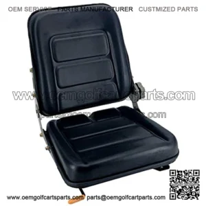 Forklift Seat Adjustable Tractor Seat ATV Seat Suspension Mower Seat Adjustable Back Seat Angle Waterproof PVC for Tractor/Skid Loader/Mower/UTV/ATV/Heavy Mechanical Seat (Black)