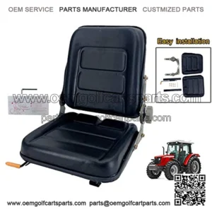 Lawn Mower, Garden Tractor UTV/ATV Seat Universal Tractor Seat Replacement Forklift Seat thickly-Padded Suspension Seat Fits Excavator Forklift, Tractor/Skid Loader 15.4"x 15"x 18.9"