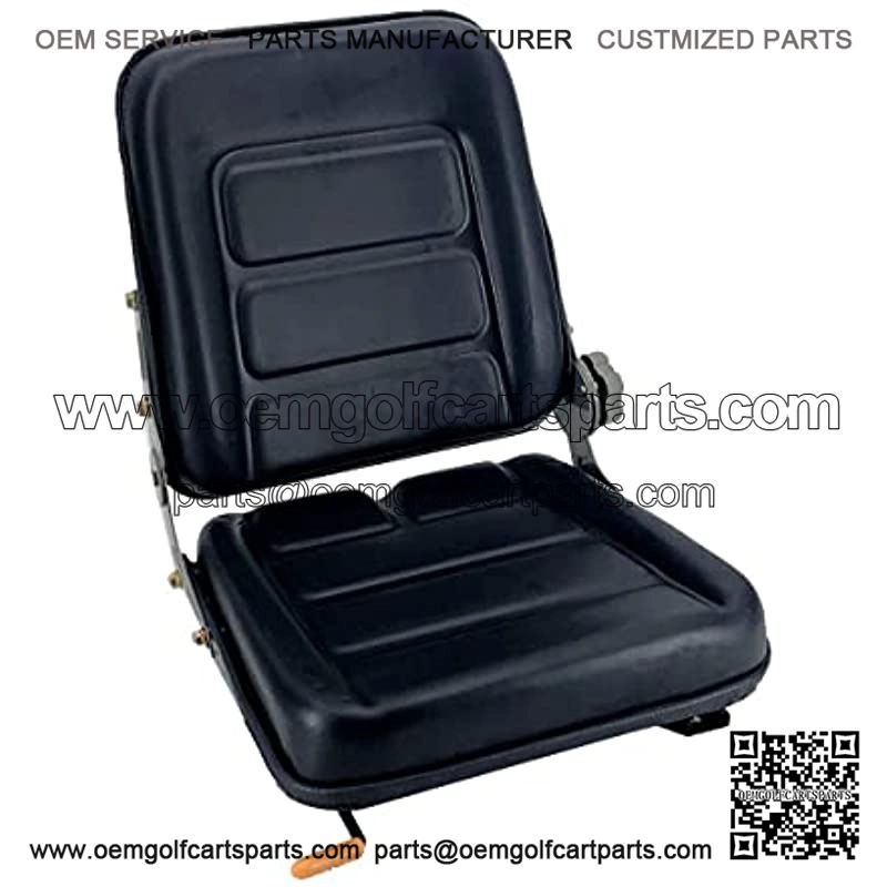 PVC Forklift Seat Suspension Tractor Seat with 140?? Adjustable Back Angle | Black | Fits Excavator Forklift, Tractor, Skid Loader, Backhoe Dozer Telehandler, Heavy Mechanical Seat