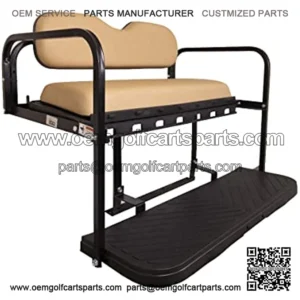 MACH3 EZGO TXT Golf Cart Rear Flip Seat Kit with Steel Frame | Compatible with 1995 & Up E-Z-GO TXT/Valor/Freedom TXT / T48 Models