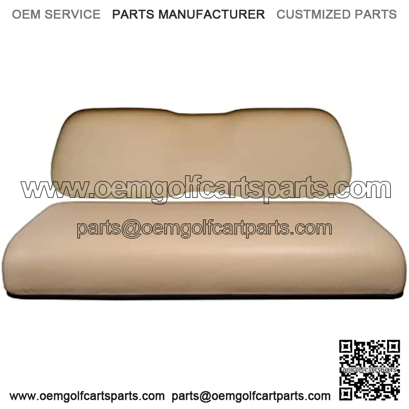 Golf Cart Front Seat Lean Back Cushion Front Seat Bottom Cushion, Tan/Black/Beige/Sand Stone Color for Club Car DS 2000.5+, EZGO TXT 1993+/RXV 2008