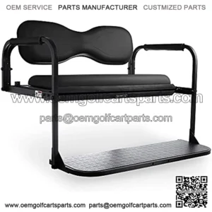 MODZ Flip4 EZGO TXT & TXT48 1995+ Golf Cart Rear Seat Kit ?C Black