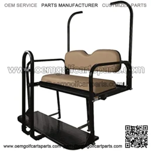 Rear Flip Seat Kit with Grab Bar for EZGO TXT (1995-Up) Golf Cart