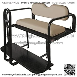 Rear Flip Seat Kit with Grab Bar for EZGO RXV (2008-Up) Golf Cart