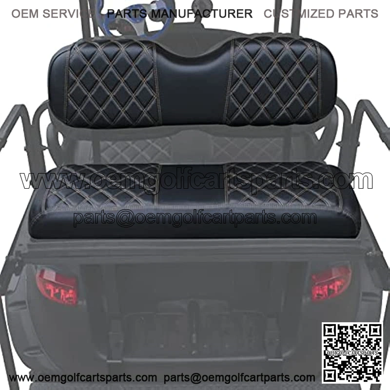 Golf Cart RS Type Diamond Seat Cover Kit, for Common Seat Cushion for Aftermarket Rear Seat Kits, Golf cart Vinyl Seat Cover