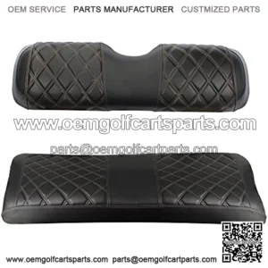 Black Golf Cart Front Seat Cover for EZGO TXT Diamond Sewing Pattern Front Seat Weather Resistant