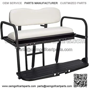 Club Car DS Golf Cart Flip Folding Rear Back Seat Kit - White