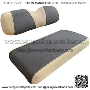 Golf Cart Seat Cover Washable Mesh Bench Seat Cover Fits Most of EZGO TXT RXV Club Car DS (Gray+Beige)
