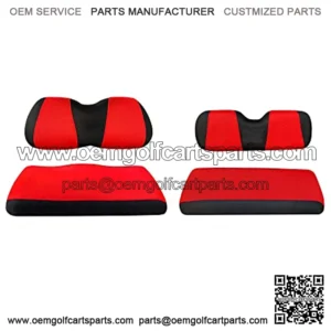 Golf Cart Front and Rear Seat Cover Set for Club Car Precedent & Yamaha 4 Passenger Models,Stylish Quality Bench Seat Covers Kit Breathable Washable Polyester Mesh Cloth (L+XS)