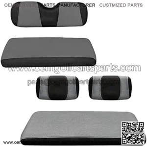 Golf Cart Front & Rear Seat Covers Full Set for Yamaha G2 G8 G9 G11 G14 G16 G19 G20 G21 G22 & Club Car DS Pre-2000, Tomberlin Emerge E2, E-Z-GO Marathon, Fits 4 Passenger Seat Golf Cart