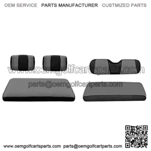 Golf Cart Front Rear Seat Covers for Yamaha G2 G8 G9 G11 G14 G16 G19 G20 G21 G22, Club Car DS pre-2000, Tomberlin Emerge, EZGO Marathon, Made w/ 3D Air Mesh Polyester Fabric Breathable Washable