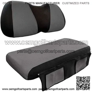 Upgrade Golf Cart Seat Cover Set with Storage Bag for Club Car Precedent Yamaha Mesh Polyester Washable Breathable
