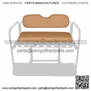 Golf Cart Rear Flip Seat Replacement Cushion Set (Club Car EZGO Yamaha) - Tan