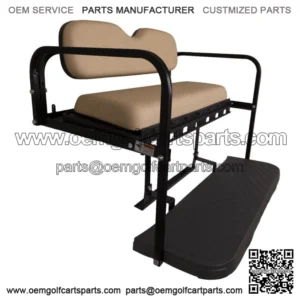 MACH3 Rear Flip Seat for Club Car Precedent/Tempo/Onward Golf Carts - Buff
