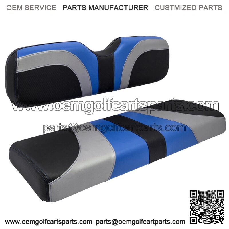 Blade Golf Cart Front Seat Covers for Club Car Precedent- Blue/Silver/Black
