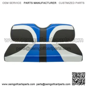 Blade Golf Cart Rear Seat Covers for Genesis 250/300 Seat Kits-Blue/Silver/Black