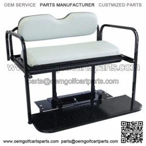 Yamaha G14,G16,G19,G22 Golf Cart Flip Folding Rear Back Seat Kit - Ivory White