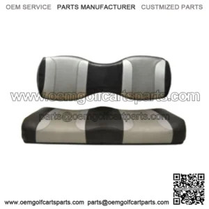 Golf Cart Rear Seat Cushions for Genesis 250/300  - Black/Silver