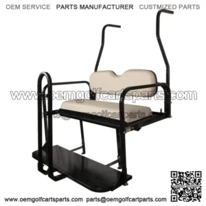 ProFX Rear Seat Kit w/ Grab Bar for Club Car DS (1982-2000.5) Golf Cart - White