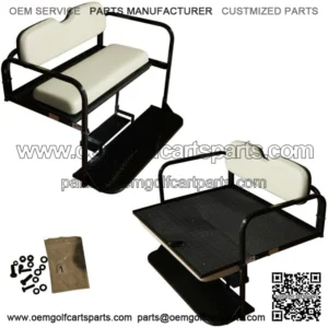 Yamaha Drive G29 Golf Cart Flip Folding Rear Back Seat Kit - Stone