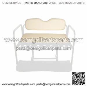Golf Cart Rear Flip Seat Replacement Cushion Set (Club Car EZGO Yamaha) - Ivory