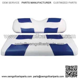 Riptide 2004-Up White/Blue Two-Tone Front Seat Covers for Club Car Preced