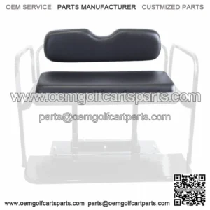 Golf Cart Rear Seat Cushion Set  - Black