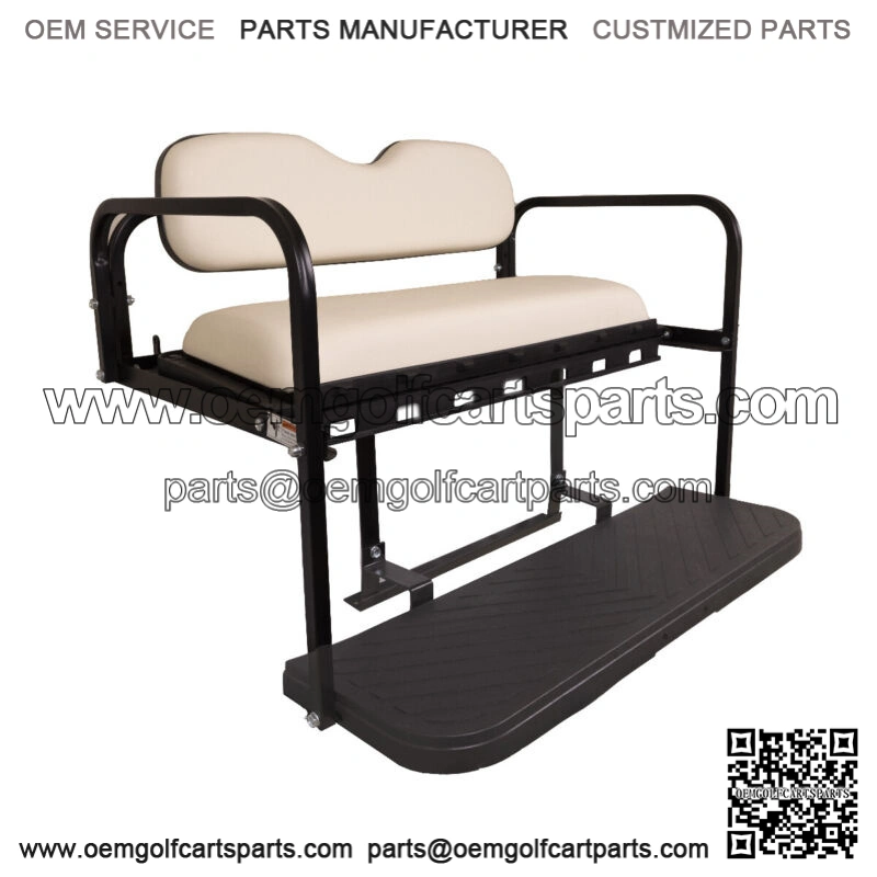 MACH3 Rear Flip Seat for Club Car DS 2000.5 & Up Golf Carts - Off White