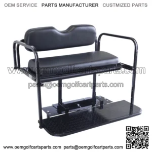 Yamaha Drive G29 Golf Cart Flip Folding Rear Back Seat Kit, 2007 & Up - Black
