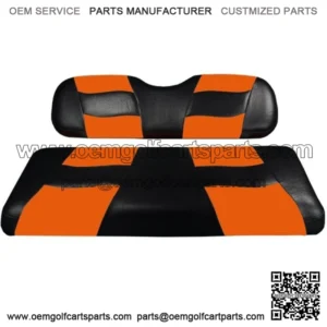 Riptide 1994-Up Black/Orange Two-Tone Front Seat Cover for EZGO TXT and R