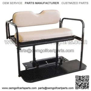 Yamaha Drive G29 Golf Cart Flip Folding Rear Back Seat Kit, 2007-Up - Stone Grey