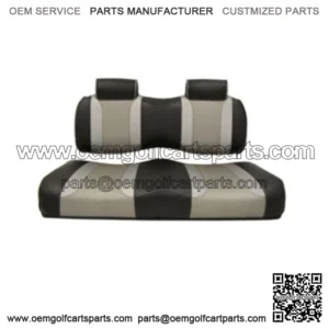 Black/Black Front Seat Cushion for Club Car Precedent Golf Cart 12-Up