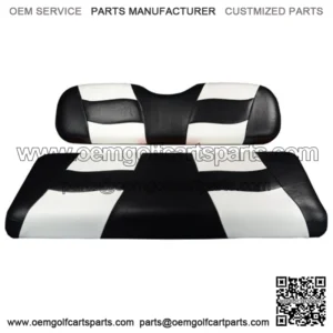 EZGO RXV Golf Cart Front Seat Cover, Riptide Black and White