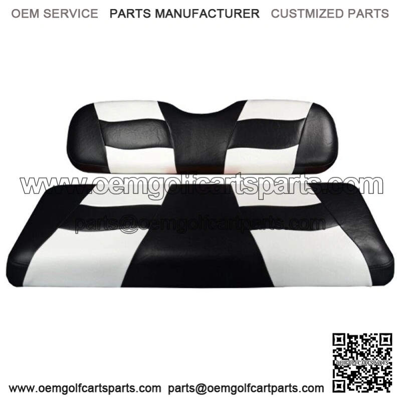 EZGO RXV Golf Cart Front Seat Cover, Riptide Black and White