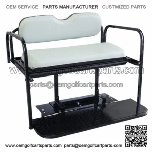 Yamaha G14,G16,G19, G22 Golf Cart Flip Folding Rear Back Seat Kit - Ivory
