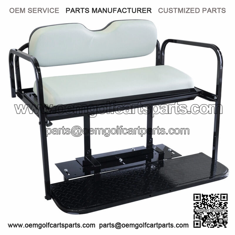 Yamaha G14,G16,G19, G22 Golf Cart Flip Folding Rear Back Seat Kit - Ivory