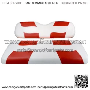 EZGO TXT Golf Cart Front Seat Cover, Riptide White and Red