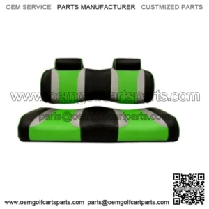 Black/Green Front Seat Cushion for Club Car Precedent Golf Cart 12-Up
