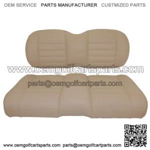 Premium Vinyl Front Seat Cushions for EZGO S6/L6 Express Golf Cart - Beige