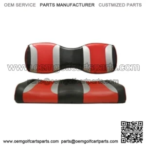 Golf Cart Rear Seat Covers for Genesis 250/300  - Black/Red