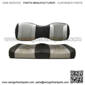 Golf Cart Rear Seat Covers for Genesis 250/300 - Black/Silver