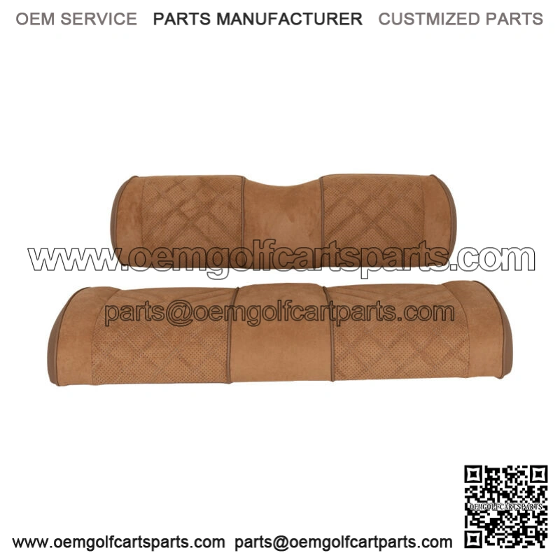 Suede Rear Seat Cushion Assembly for Mach3 Golf Cart Rear - Honey