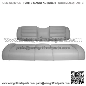 Premium Vinyl Seat Cushions for Mach3 Golf Cart Rear Seat - Light Graphite